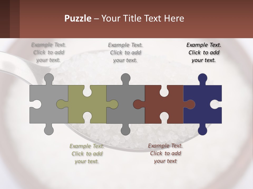 A Spoon Full Of White Sugar In A Bowl PowerPoint Template