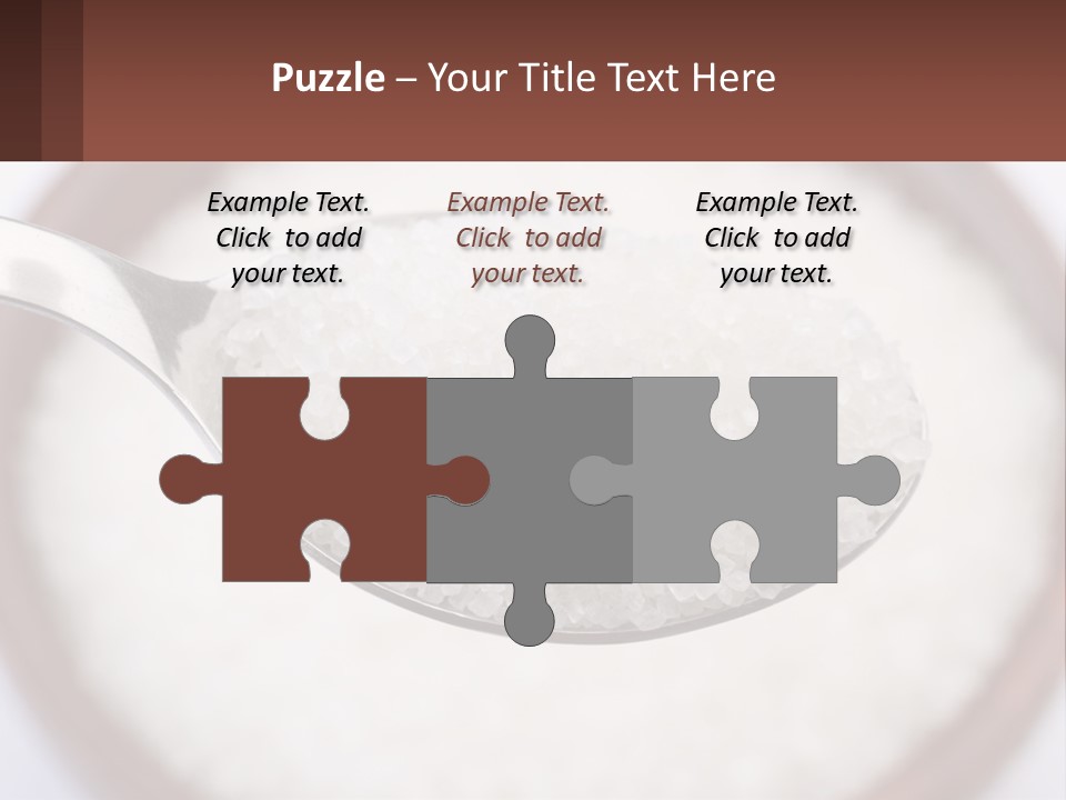 A Spoon Full Of White Sugar In A Bowl PowerPoint Template