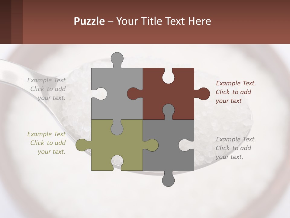A Spoon Full Of White Sugar In A Bowl PowerPoint Template