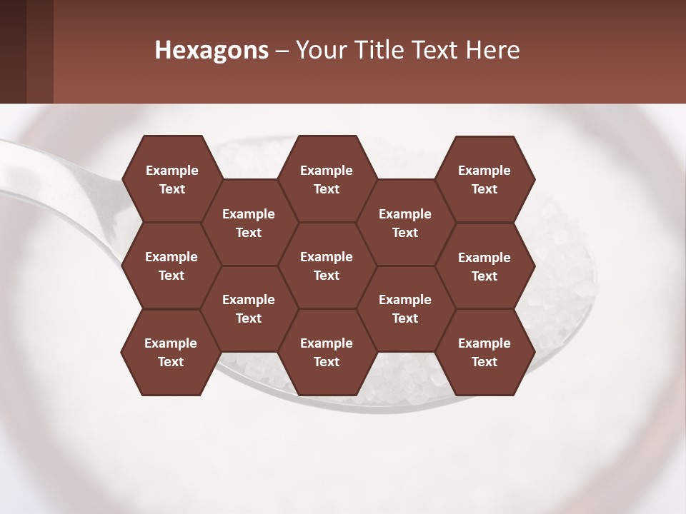 A Spoon Full Of White Sugar In A Bowl PowerPoint Template
