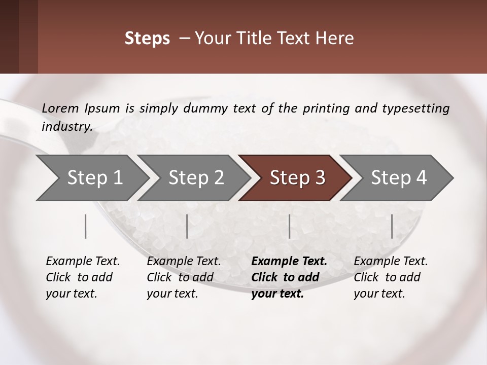 A Spoon Full Of White Sugar In A Bowl PowerPoint Template