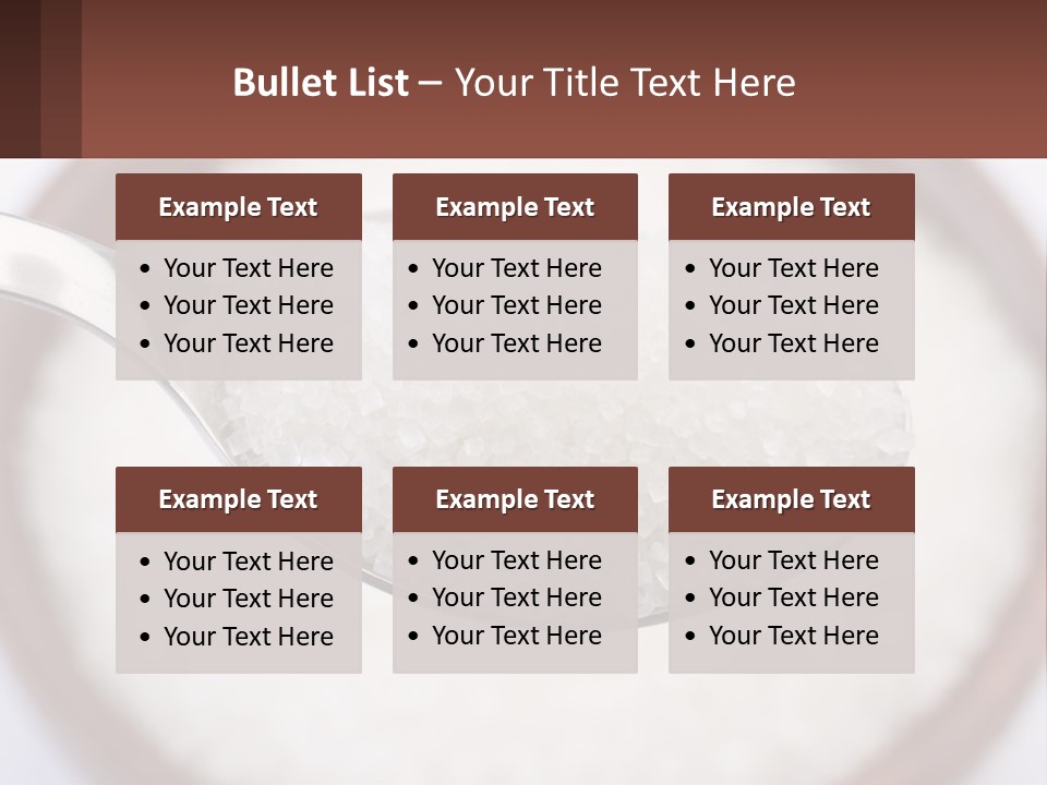 A Spoon Full Of White Sugar In A Bowl PowerPoint Template