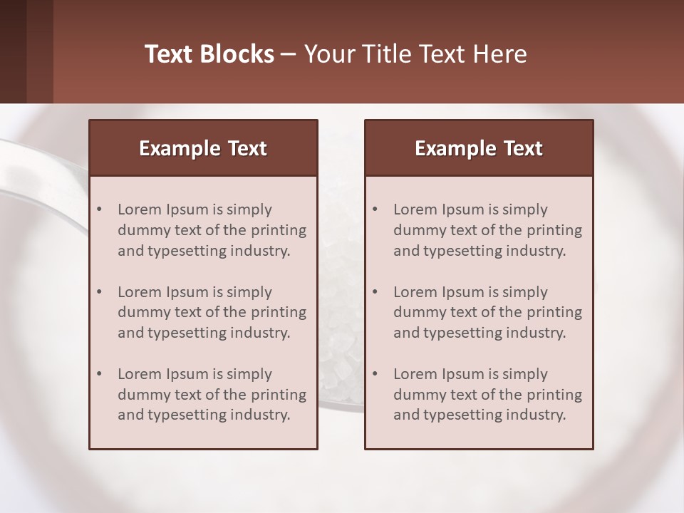 A Spoon Full Of White Sugar In A Bowl PowerPoint Template