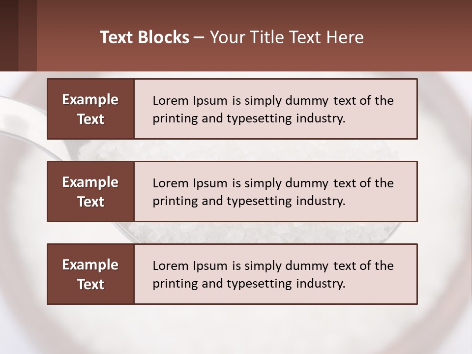 A Spoon Full Of White Sugar In A Bowl PowerPoint Template