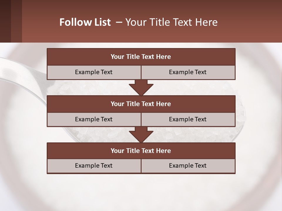 A Spoon Full Of White Sugar In A Bowl PowerPoint Template