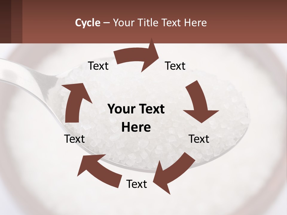 A Spoon Full Of White Sugar In A Bowl PowerPoint Template
