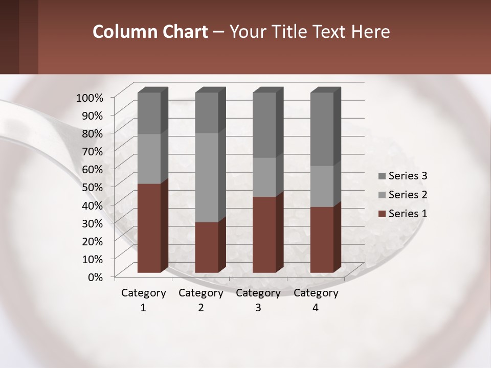 A Spoon Full Of White Sugar In A Bowl PowerPoint Template