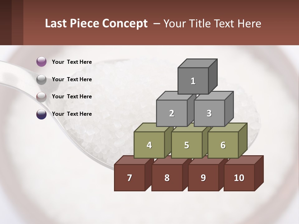 A Spoon Full Of White Sugar In A Bowl PowerPoint Template