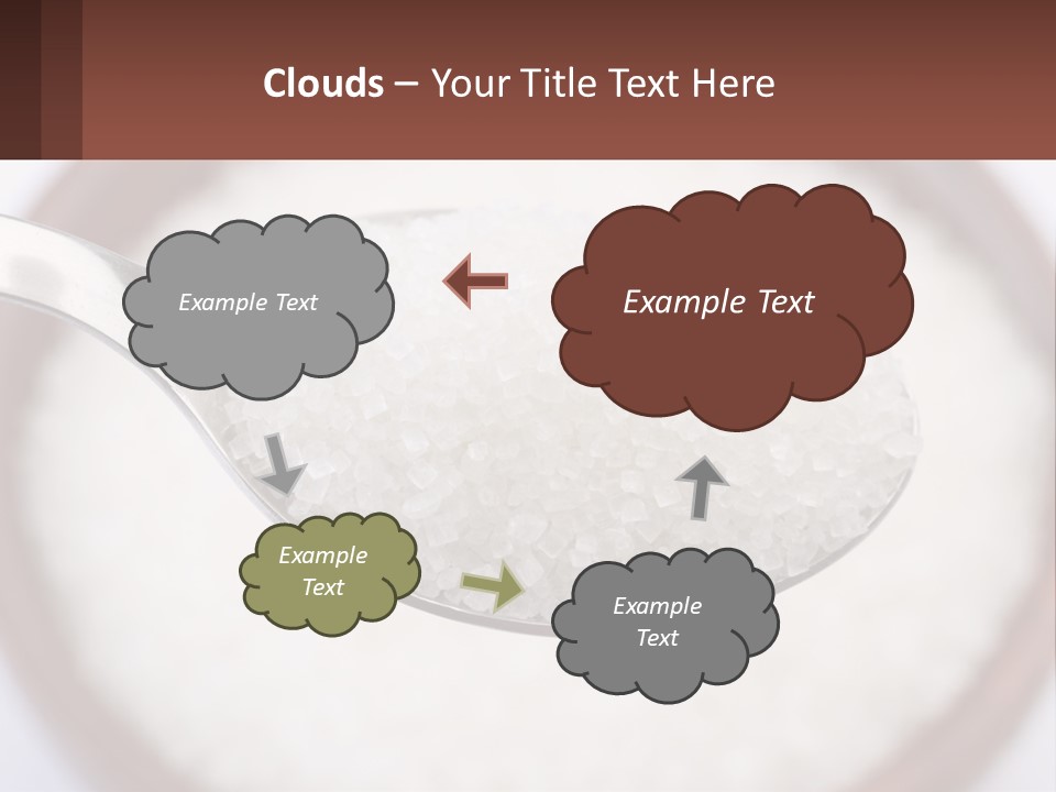 A Spoon Full Of White Sugar In A Bowl PowerPoint Template
