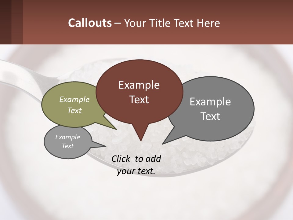 A Spoon Full Of White Sugar In A Bowl PowerPoint Template