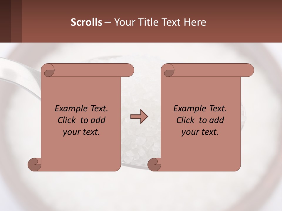 A Spoon Full Of White Sugar In A Bowl PowerPoint Template