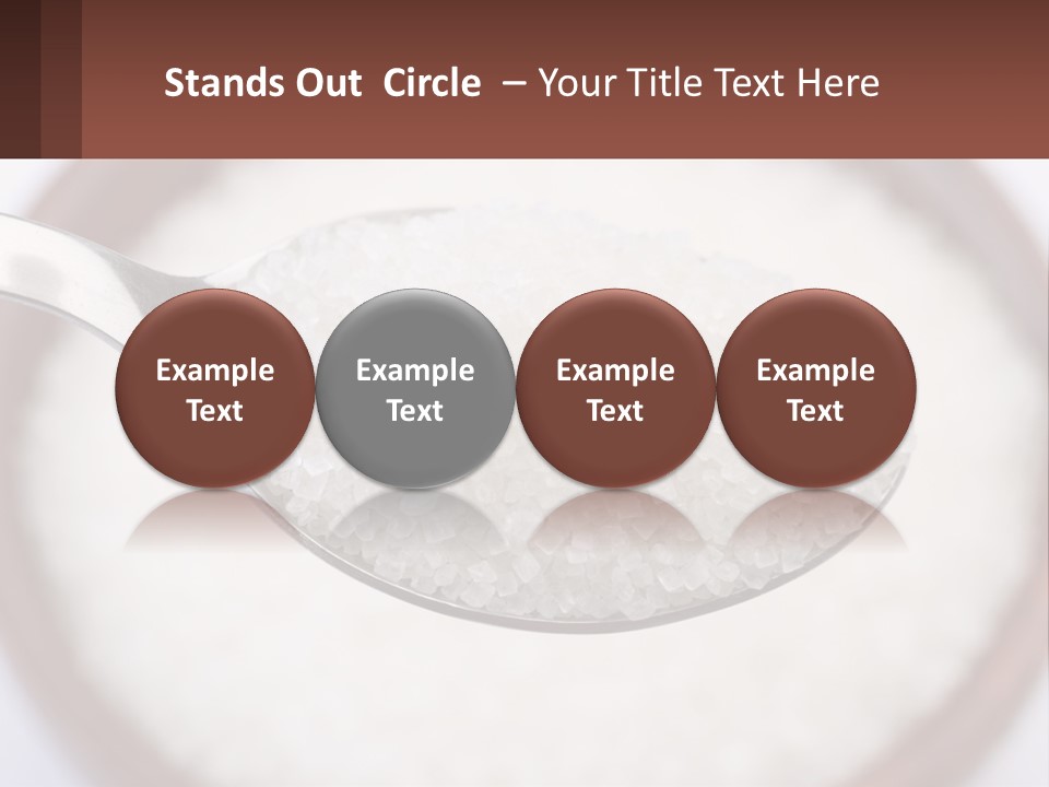 A Spoon Full Of White Sugar In A Bowl PowerPoint Template