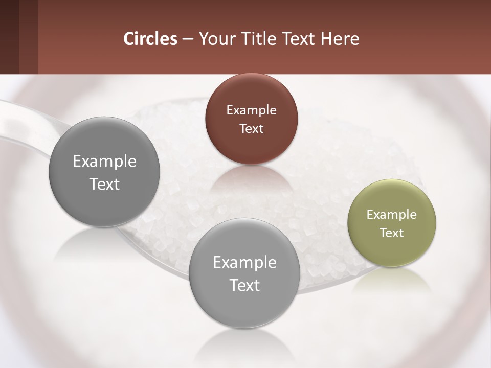 A Spoon Full Of White Sugar In A Bowl PowerPoint Template