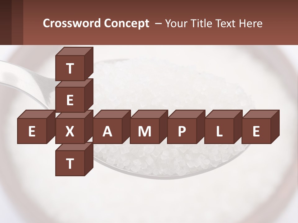 A Spoon Full Of White Sugar In A Bowl PowerPoint Template
