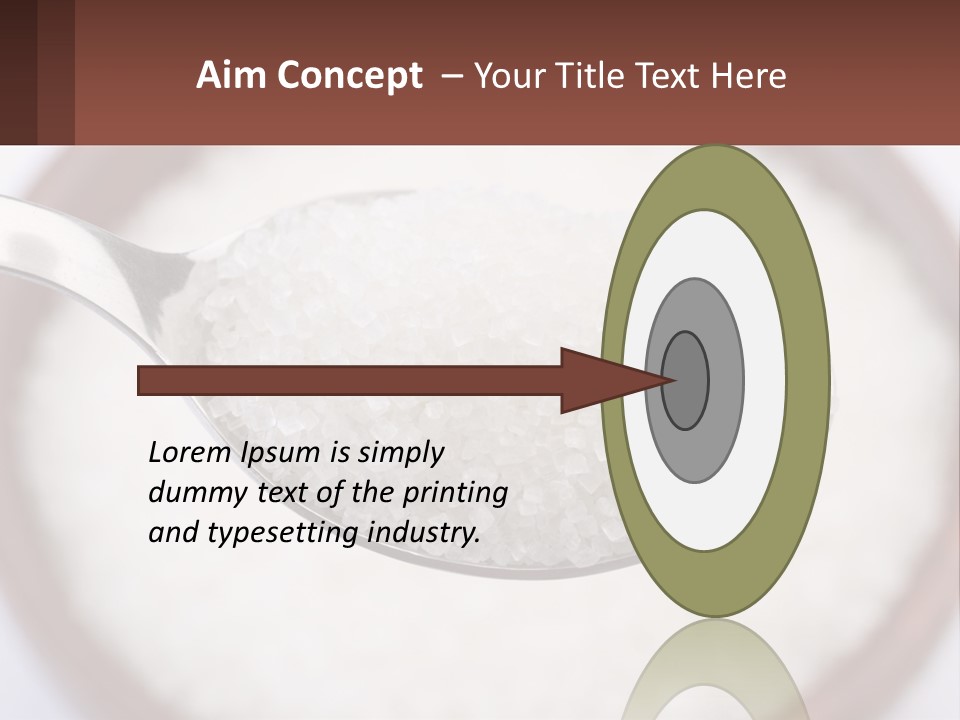 A Spoon Full Of White Sugar In A Bowl PowerPoint Template