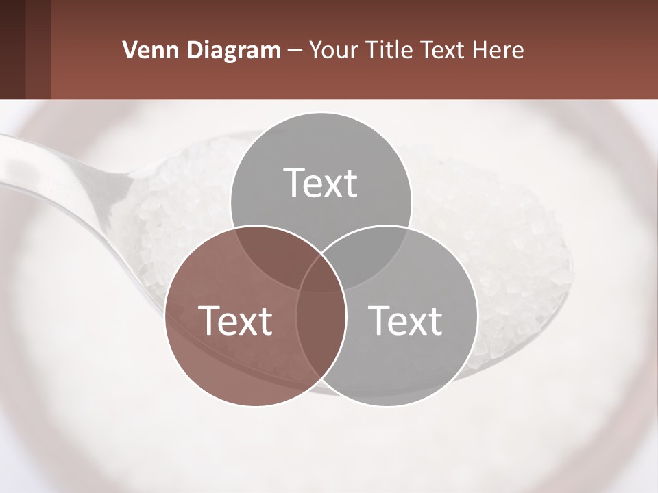 A Spoon Full Of White Sugar In A Bowl PowerPoint Template