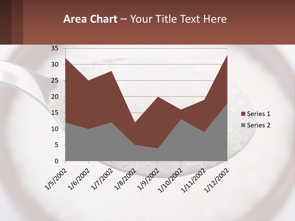 A Spoon Full Of White Sugar In A Bowl PowerPoint Template