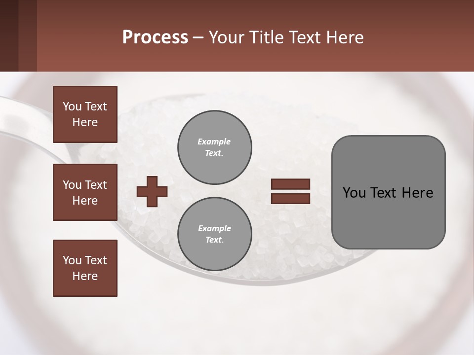 A Spoon Full Of White Sugar In A Bowl PowerPoint Template