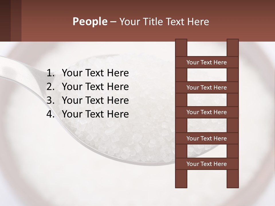 A Spoon Full Of White Sugar In A Bowl PowerPoint Template