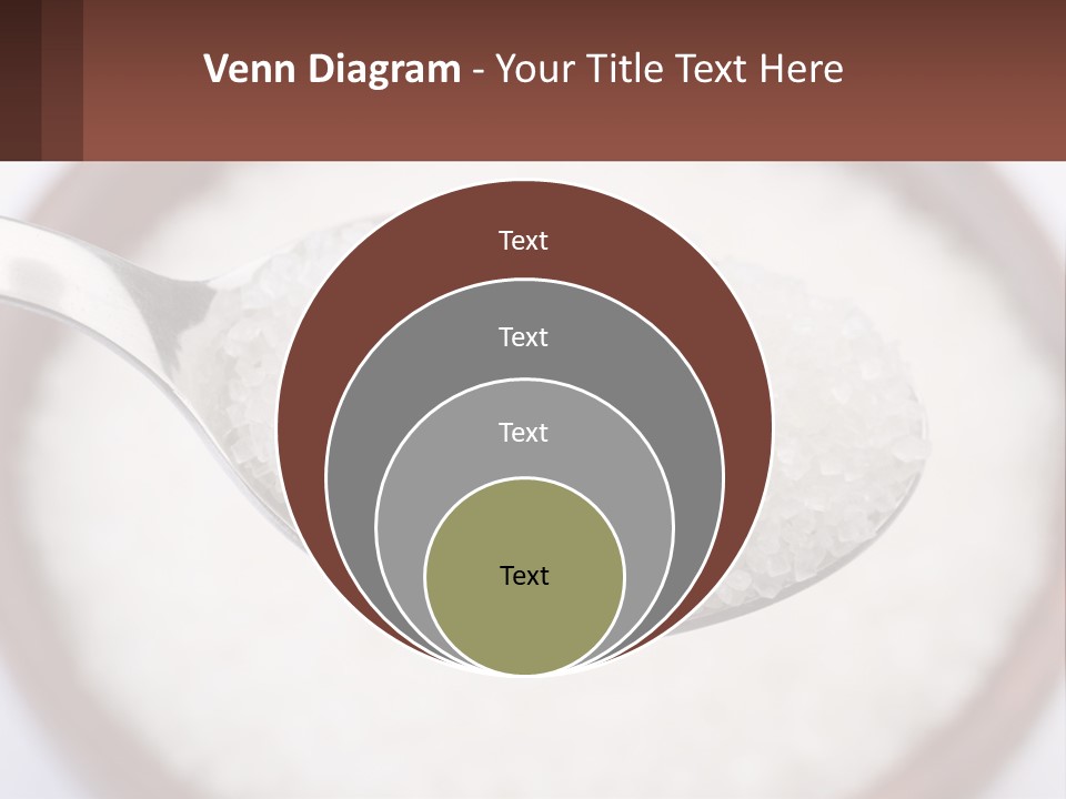 A Spoon Full Of White Sugar In A Bowl PowerPoint Template