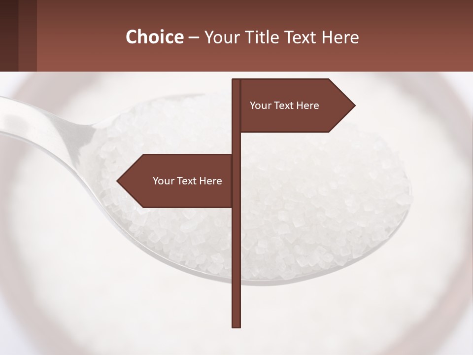 A Spoon Full Of White Sugar In A Bowl PowerPoint Template
