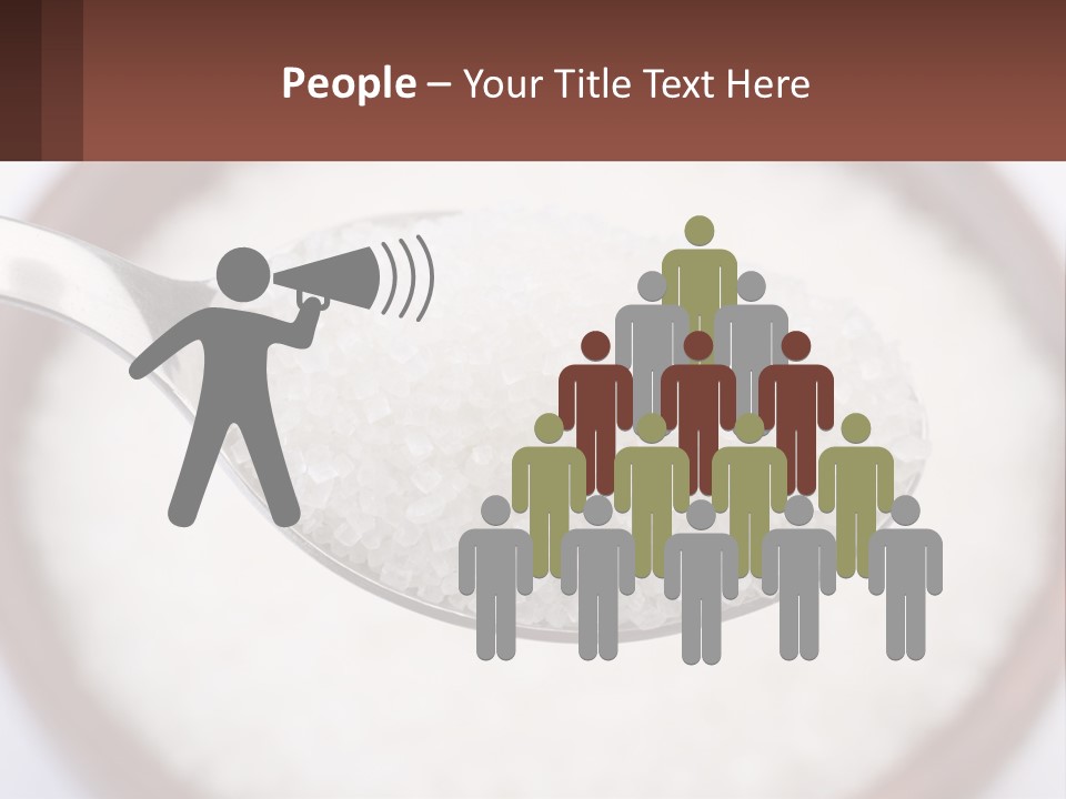 A Spoon Full Of White Sugar In A Bowl PowerPoint Template