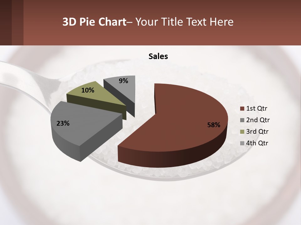 A Spoon Full Of White Sugar In A Bowl PowerPoint Template