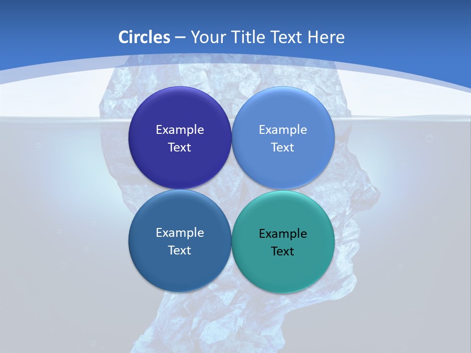 A Blue Iceberg In The Water With A Sky Background PowerPoint Template