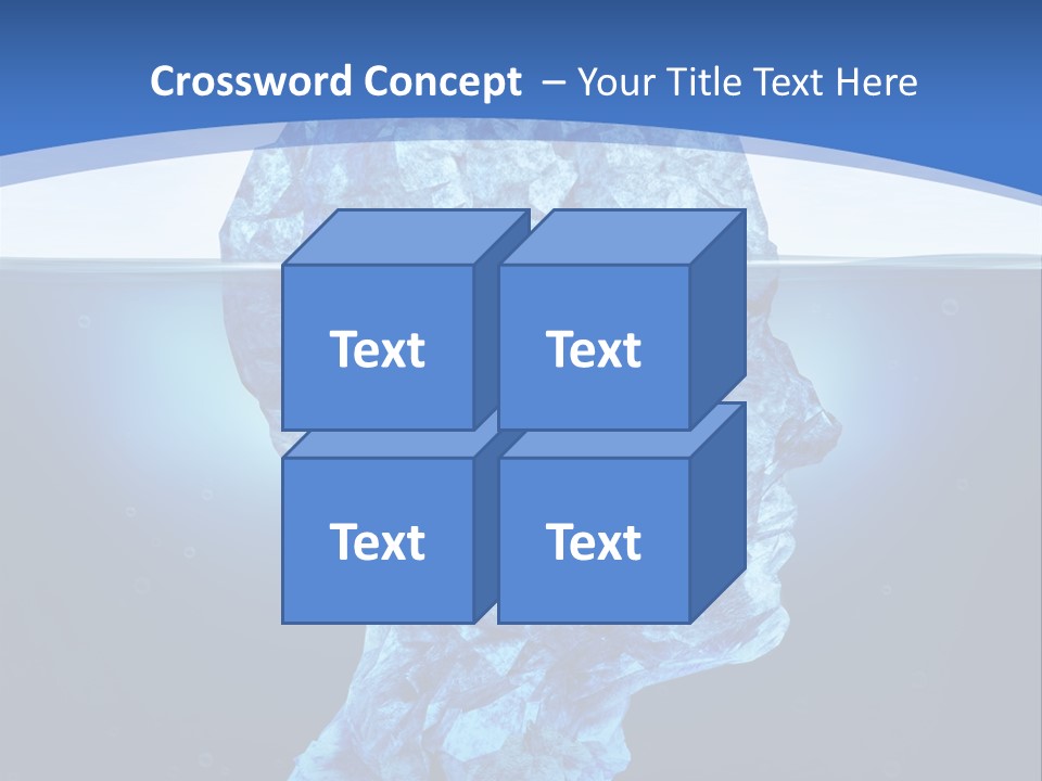 A Blue Iceberg In The Water With A Sky Background PowerPoint Template