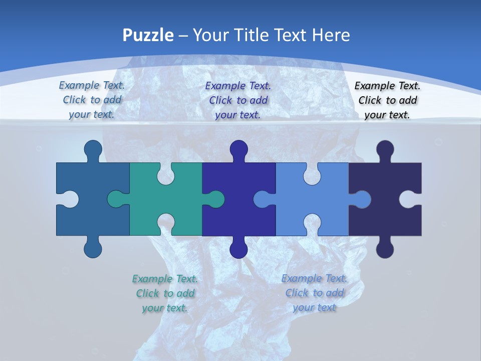 A Blue Iceberg In The Water With A Sky Background PowerPoint Template