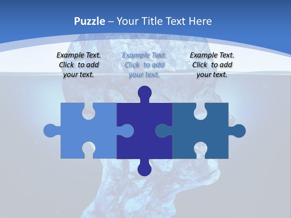 A Blue Iceberg In The Water With A Sky Background PowerPoint Template