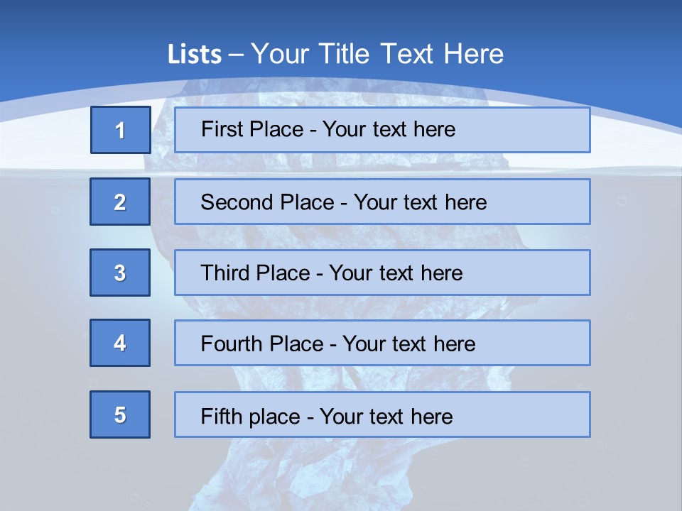 A Blue Iceberg In The Water With A Sky Background PowerPoint Template