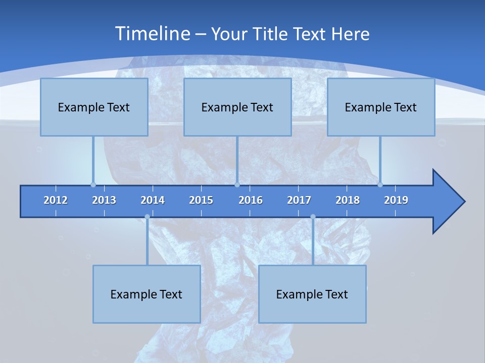 A Blue Iceberg In The Water With A Sky Background PowerPoint Template
