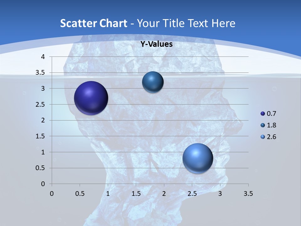 A Blue Iceberg In The Water With A Sky Background PowerPoint Template