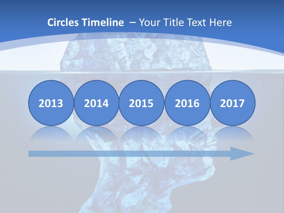 A Blue Iceberg In The Water With A Sky Background PowerPoint Template