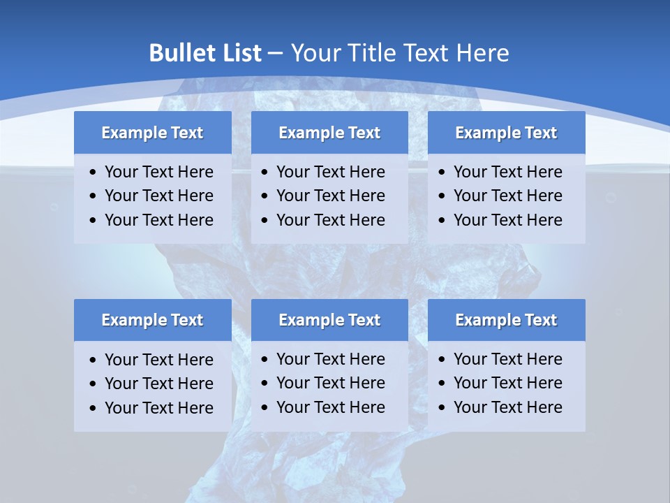 A Blue Iceberg In The Water With A Sky Background PowerPoint Template