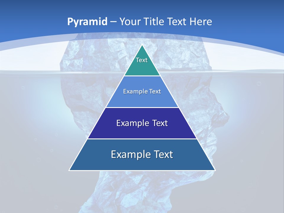 A Blue Iceberg In The Water With A Sky Background PowerPoint Template