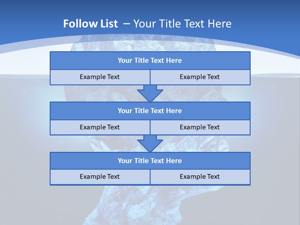 A Blue Iceberg In The Water With A Sky Background PowerPoint Template