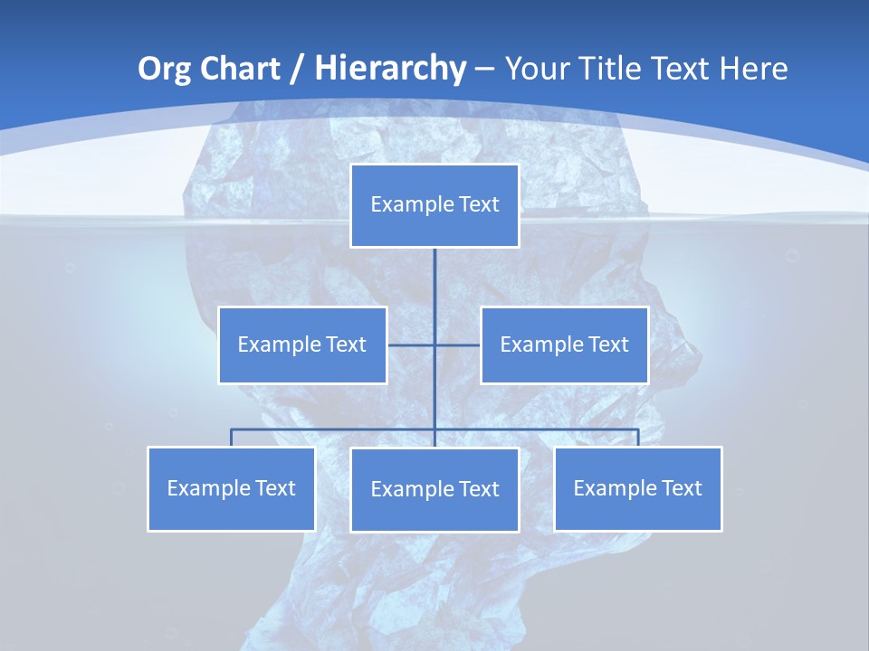 A Blue Iceberg In The Water With A Sky Background PowerPoint Template