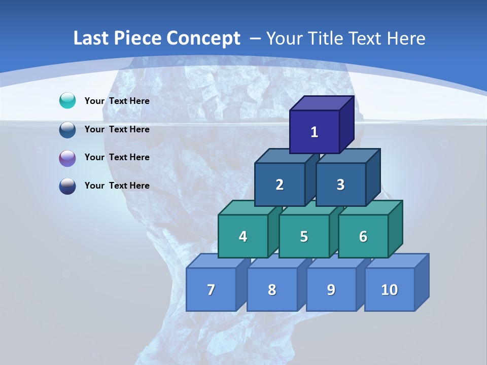 A Blue Iceberg In The Water With A Sky Background PowerPoint Template