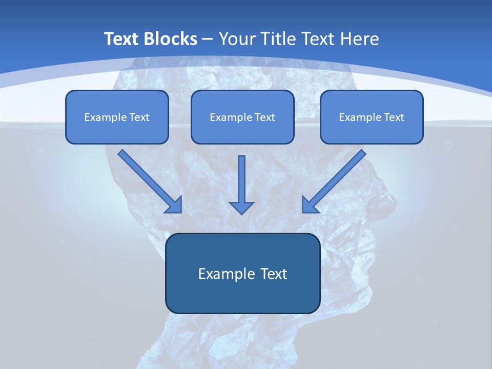 A Blue Iceberg In The Water With A Sky Background PowerPoint Template