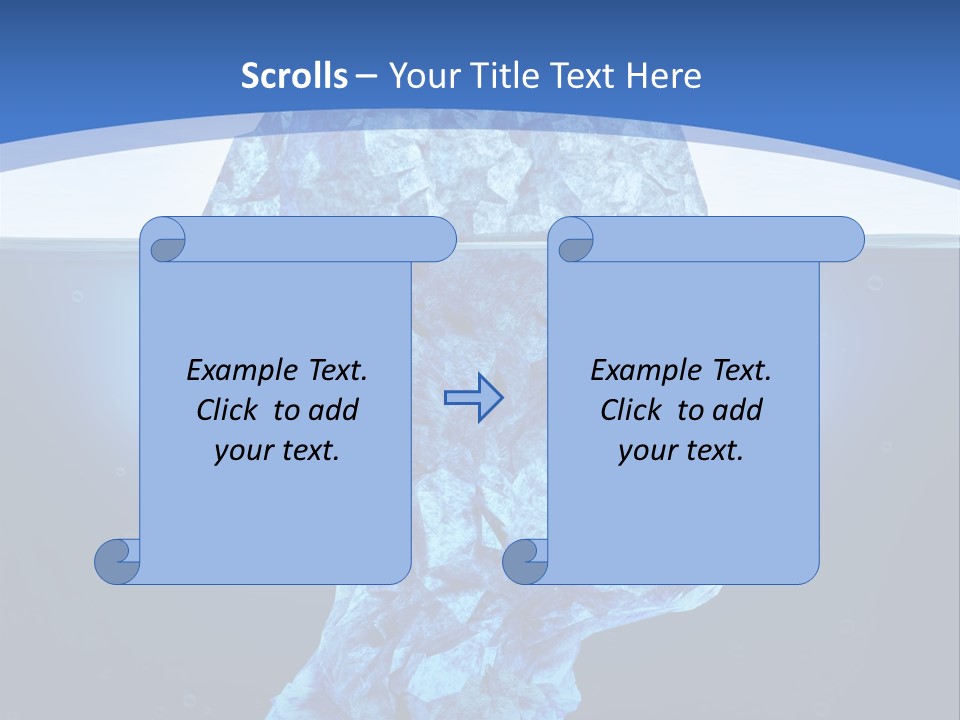 A Blue Iceberg In The Water With A Sky Background PowerPoint Template
