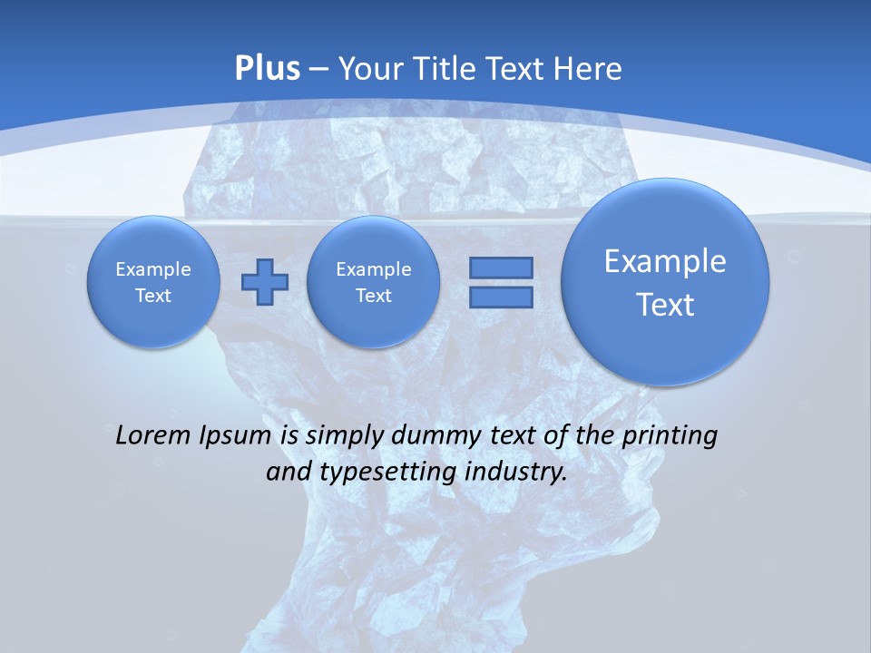 A Blue Iceberg In The Water With A Sky Background PowerPoint Template
