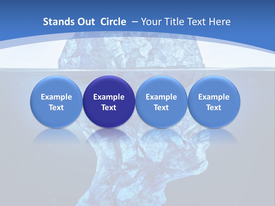 A Blue Iceberg In The Water With A Sky Background PowerPoint Template