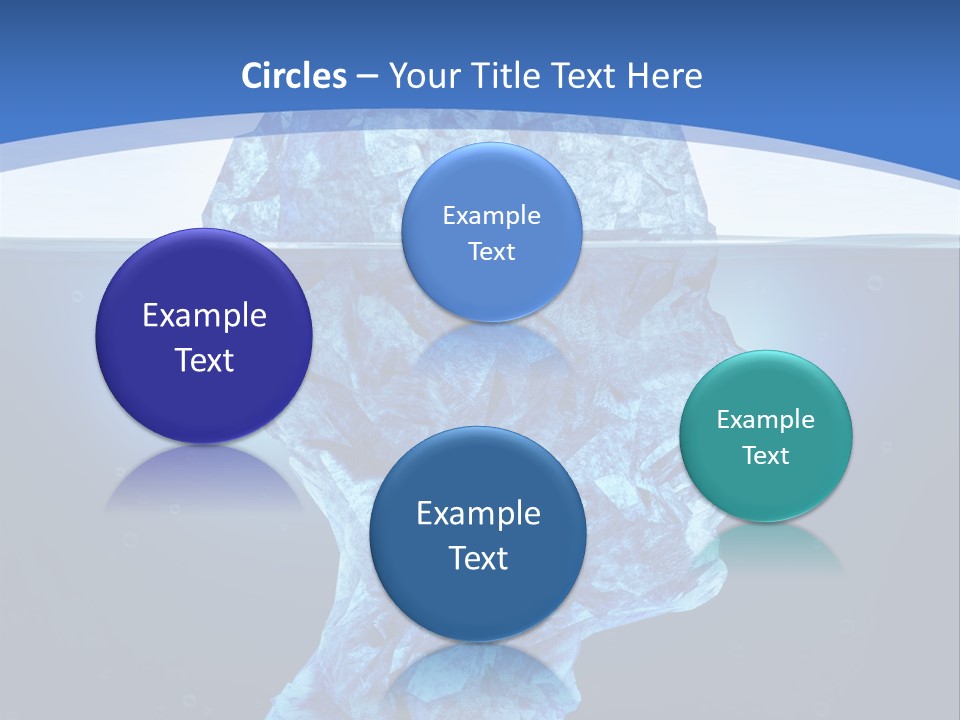 A Blue Iceberg In The Water With A Sky Background PowerPoint Template