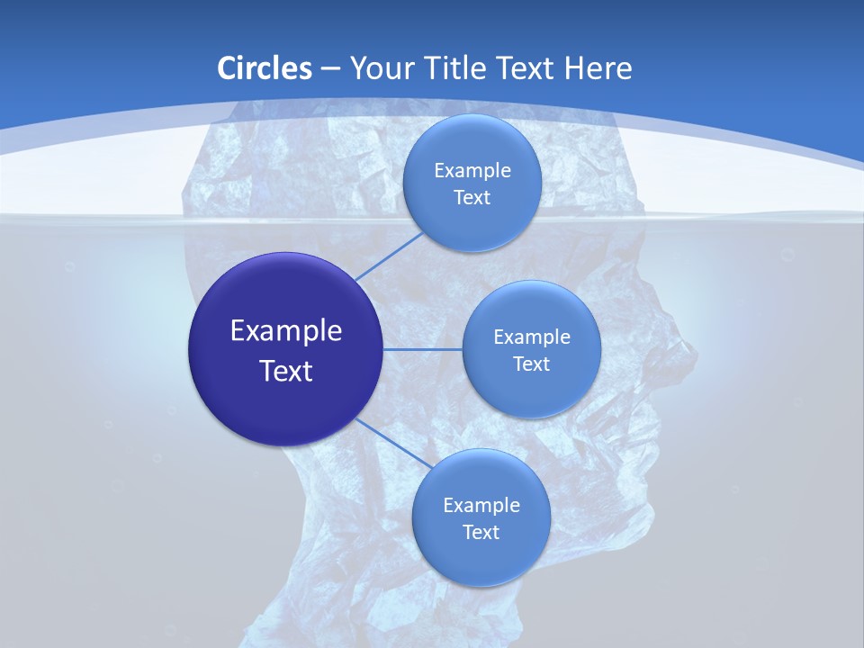 A Blue Iceberg In The Water With A Sky Background PowerPoint Template