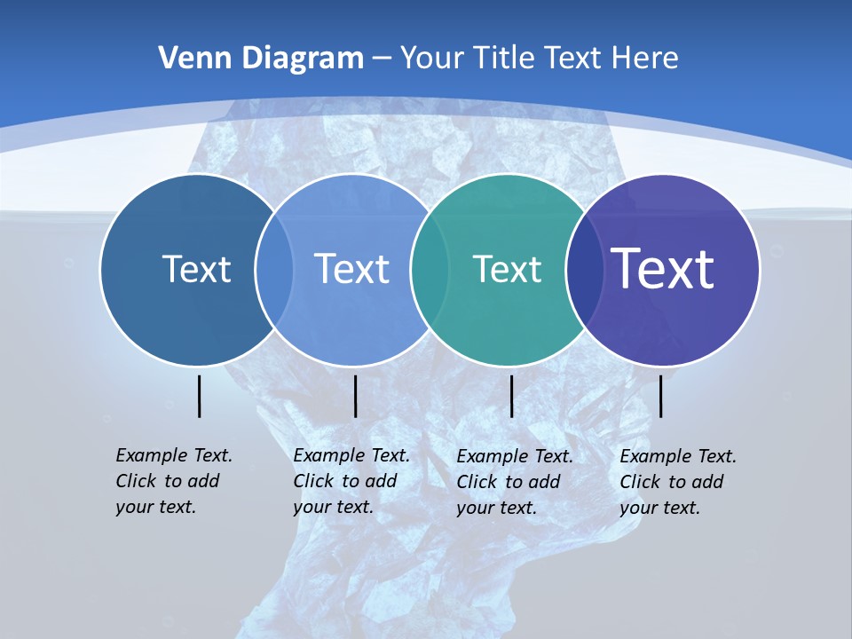 A Blue Iceberg In The Water With A Sky Background PowerPoint Template