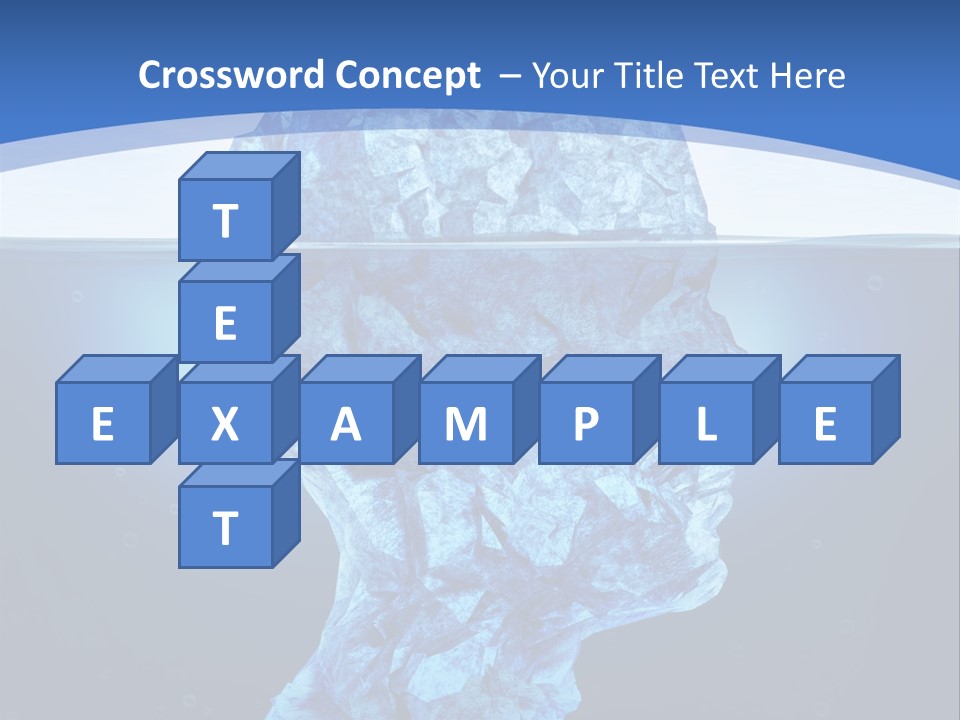 A Blue Iceberg In The Water With A Sky Background PowerPoint Template