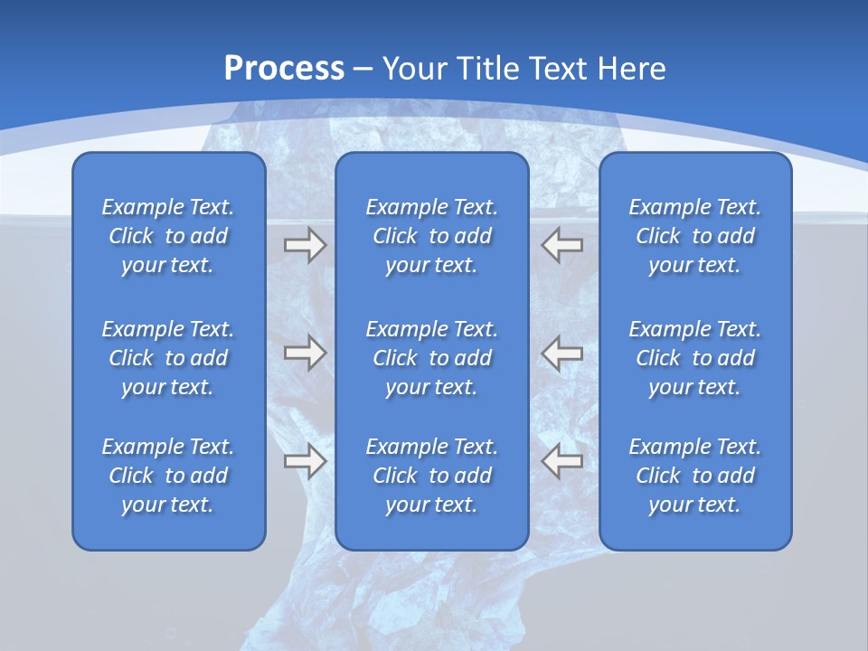 A Blue Iceberg In The Water With A Sky Background PowerPoint Template