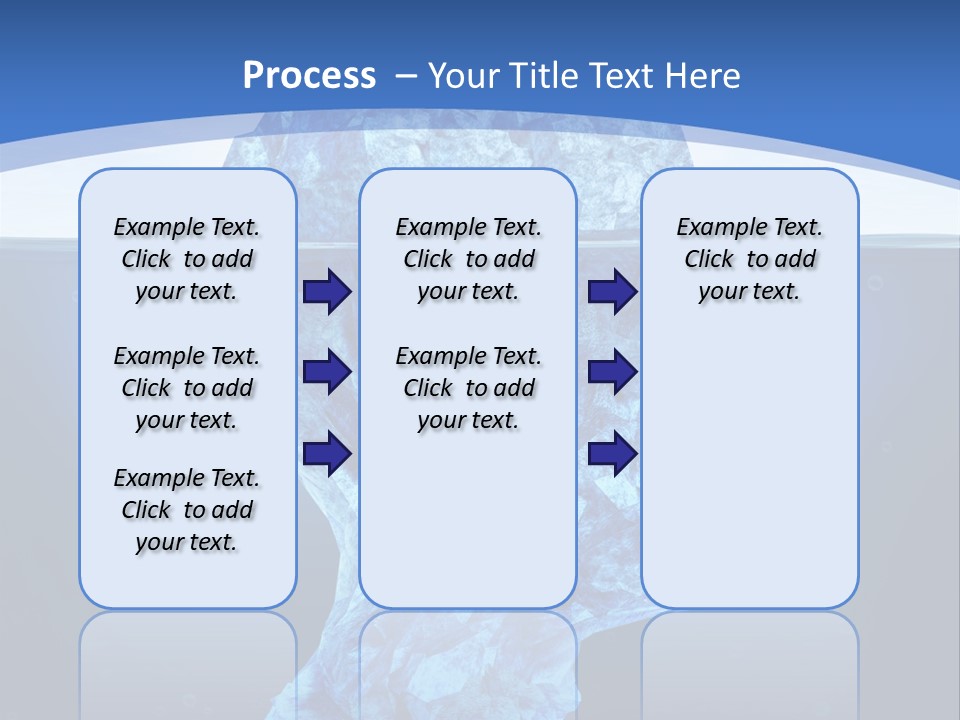 A Blue Iceberg In The Water With A Sky Background PowerPoint Template